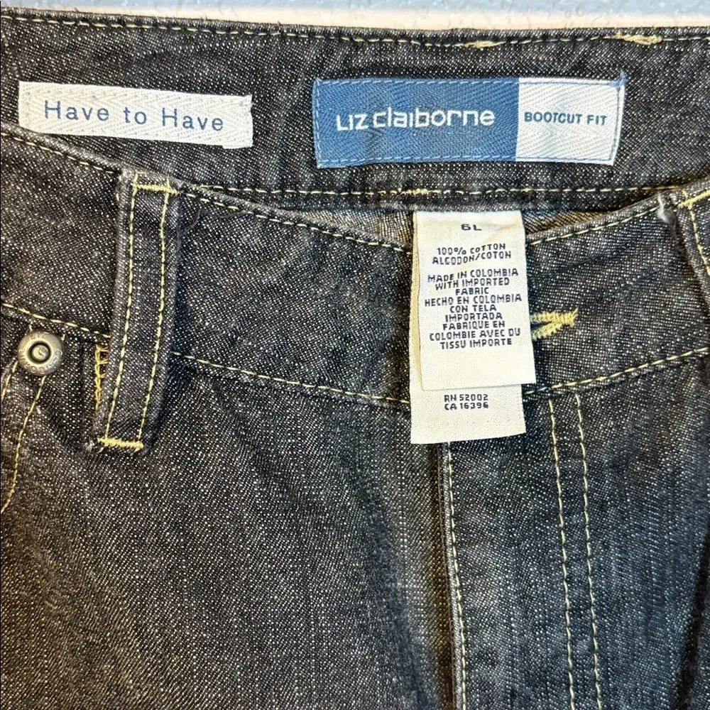 Liz Claiborne bootcut tall jeans size 6